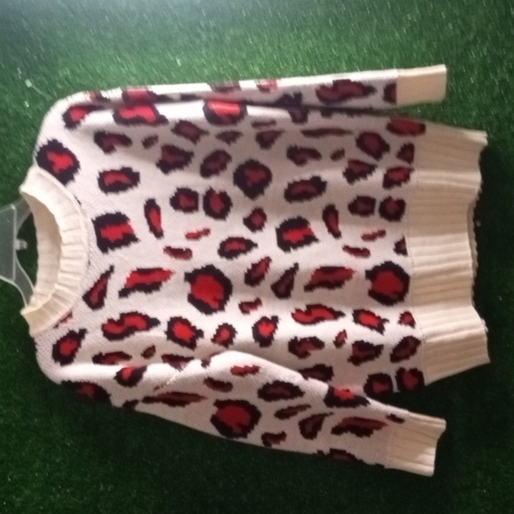White birch animal print oversize sweater - Picture 1 of 4